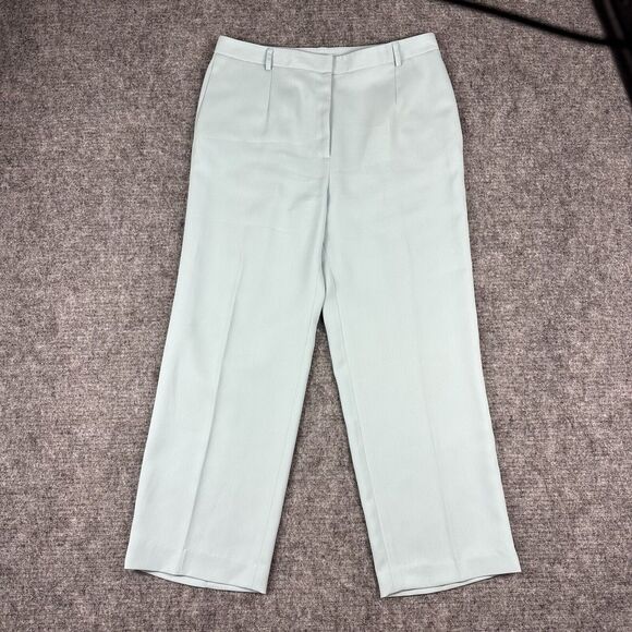 Yansi Fugel Womens Pants 12 Blue Capri Flat Front EUC - Picture 1 of 12
